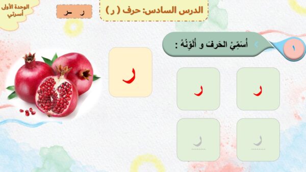 بوربوينت لغتي أول حرف ر
